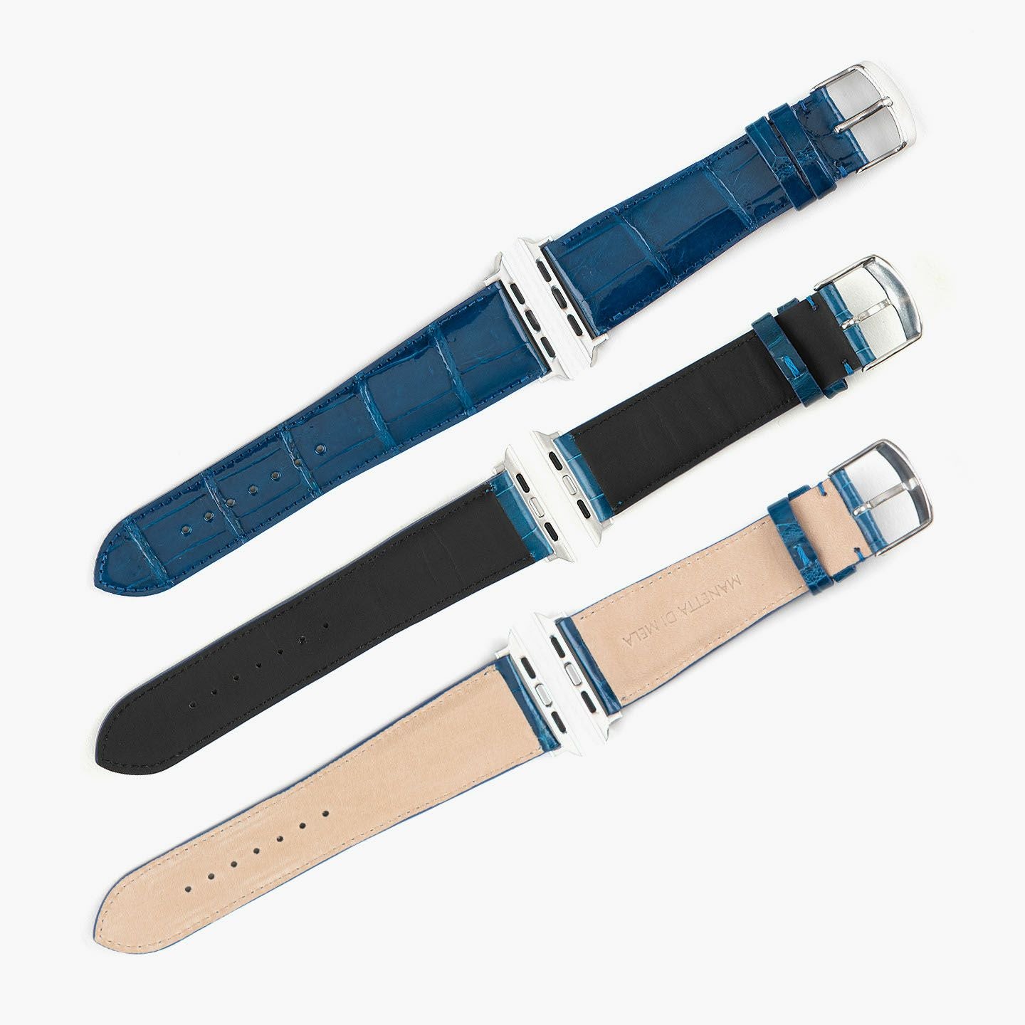 グロスパープル ワニ革 アップルウォッチ ベルト バンド オメガタイプバックル付 Apple Watch アップルウォッチ バンド 革 クロコ レザー AppleWatch