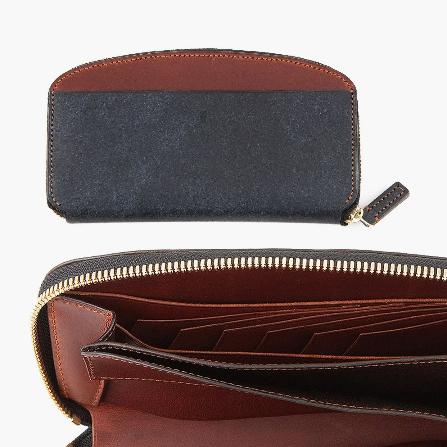 外装（プエブロ）：Navy ／ 外装装飾（マレンマ）：Redbrown