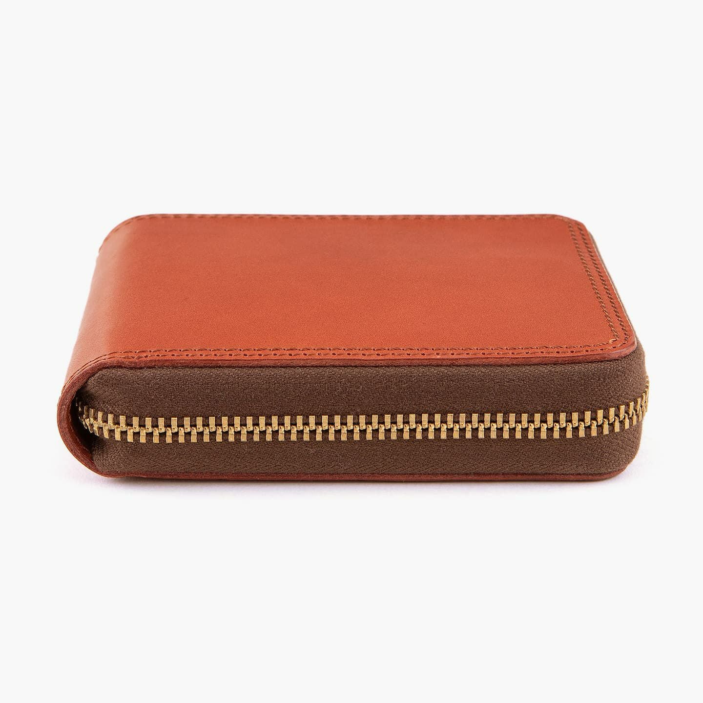 Wステッチ ハーフラウンドジップ財布 | 大人のバッグ・財布・ ラウンド