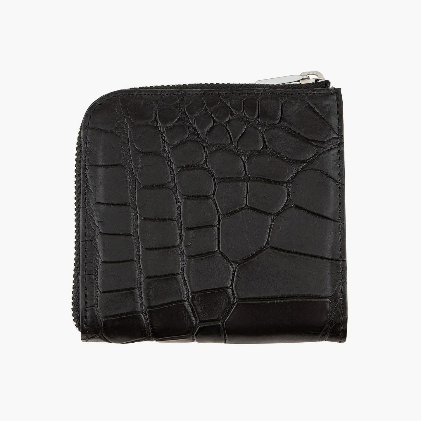 クロコダイル W169L 長財布 アイボリー  CROCODILE Ｌ字ファスナー クロコダイル 販売開始】極薄タイプのスモールクロコダイルL字ファスナー長財布