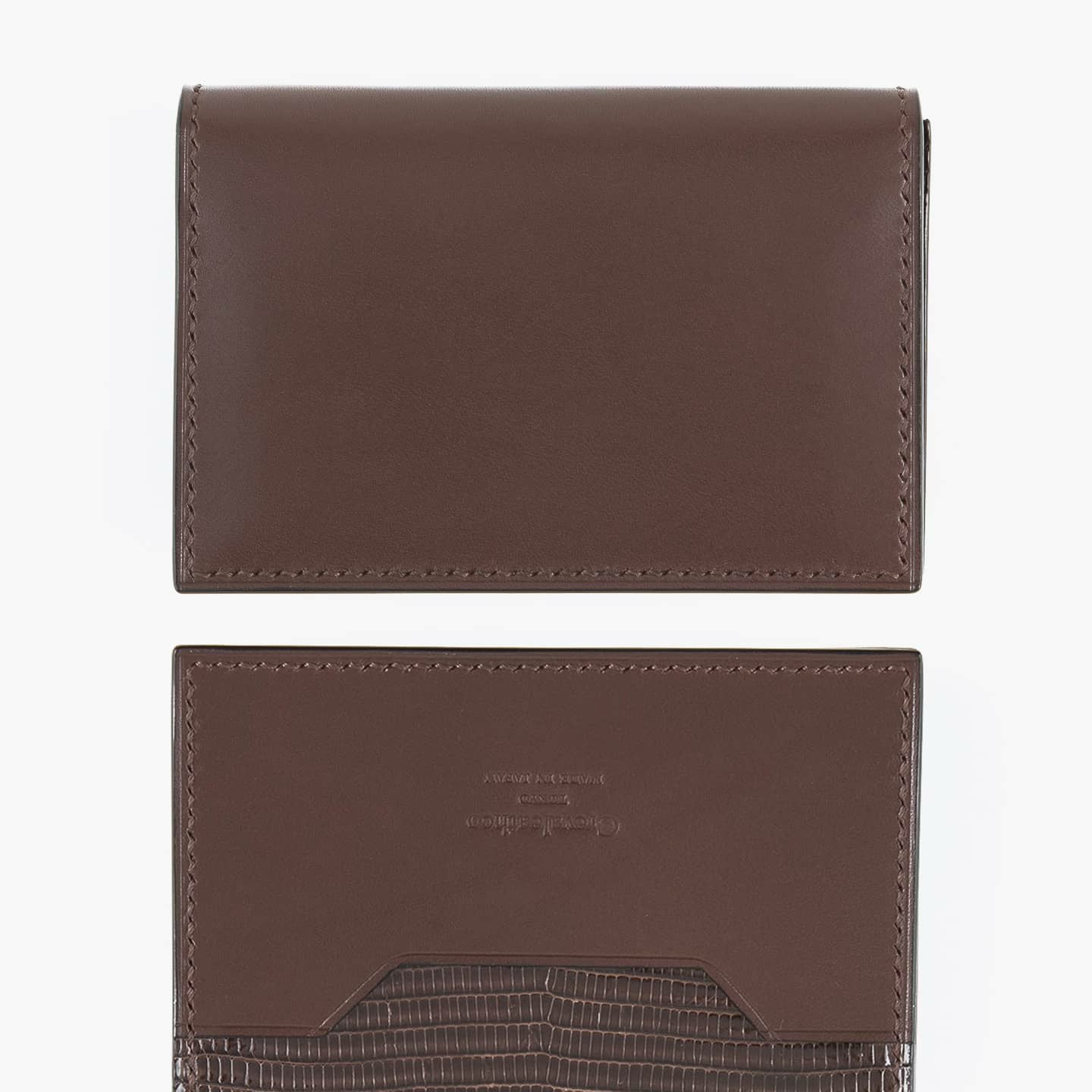 外装（ブリランテ）：Dark Brown、内装（ブリランテ）：Dark Brown、カード段装飾（リザード）：Dark Brown