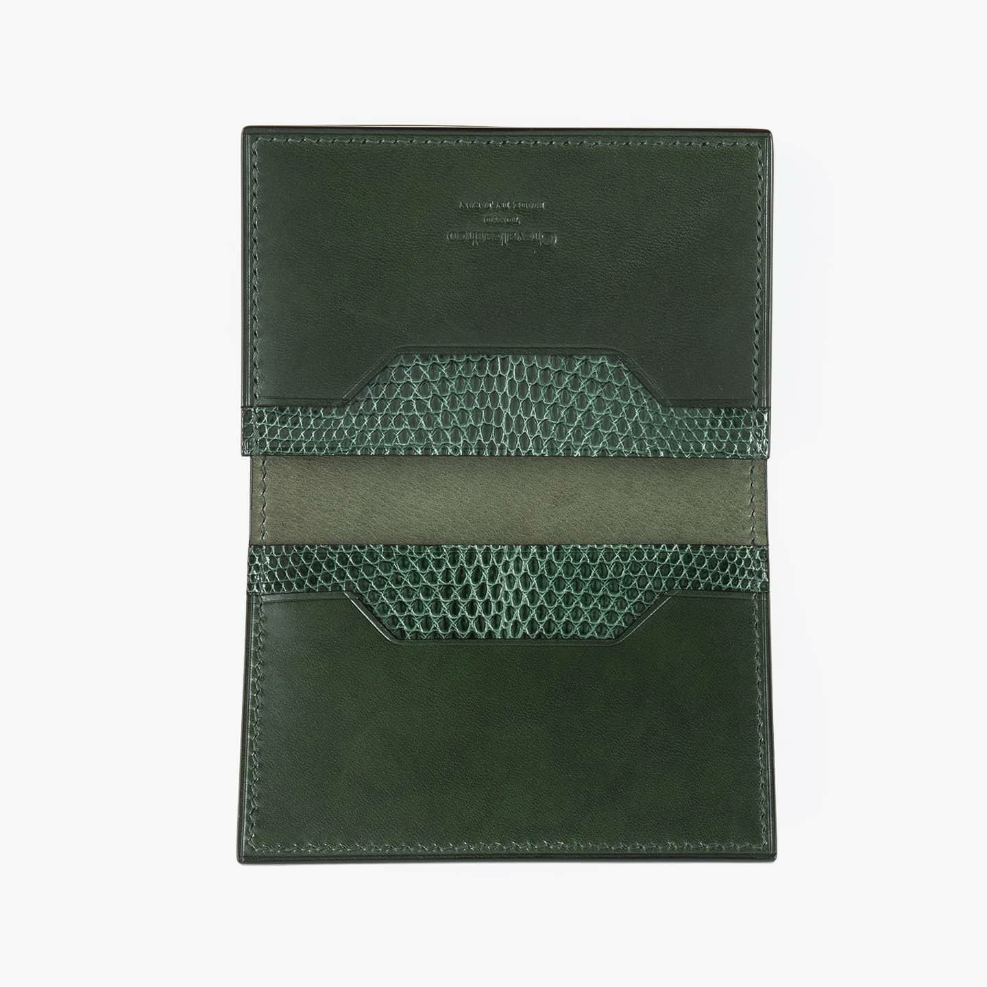 外装（ブリランテ）：Green、内装（ブリランテ）：Green、カード段装飾（リザード）：Green