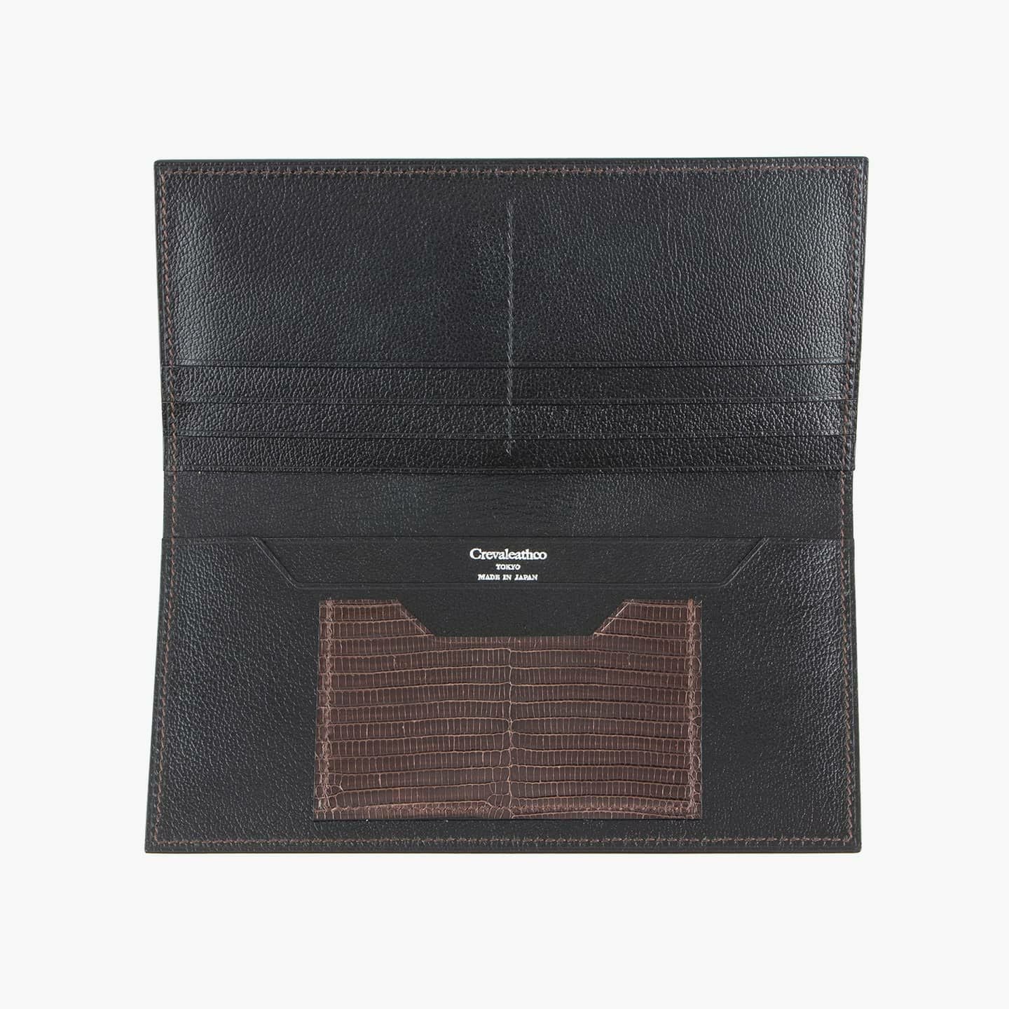 外装（リザード）：Dark Brown、パスケース（リザード）：Dark Brown