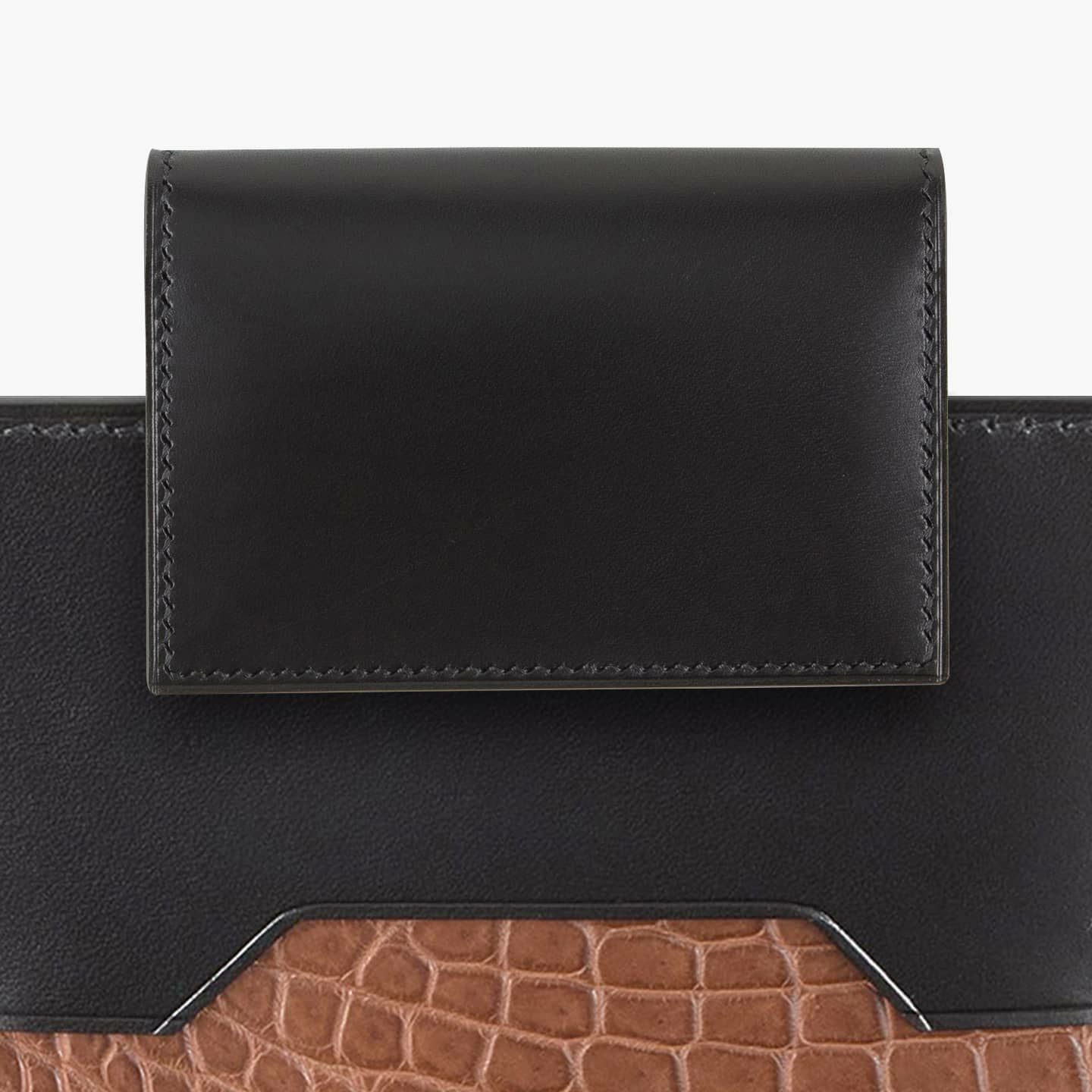 Coccol Luc Nero 99 名刺入れ ブリランテ x クロコダイル 名刺入れ | 大人のバッグ・財布・ 名刺入れ