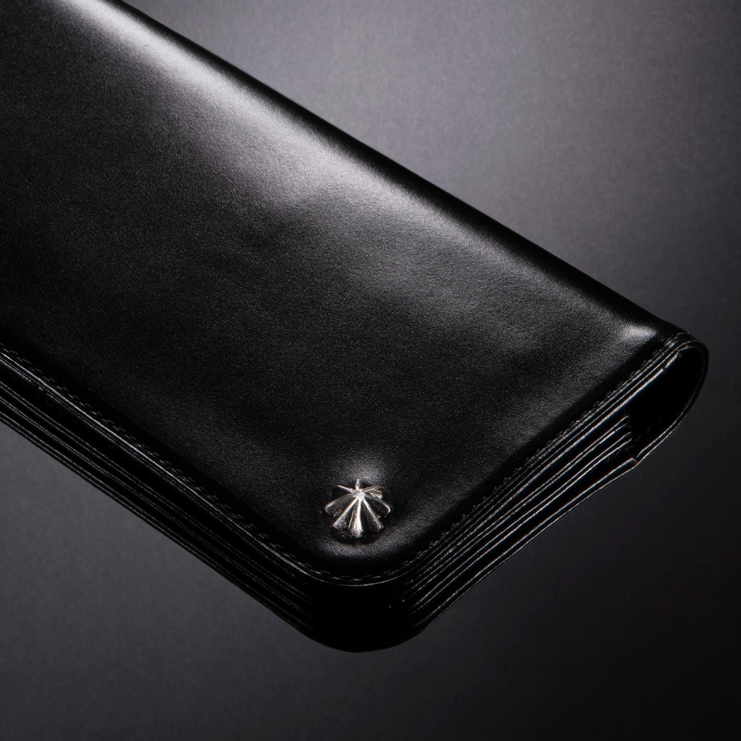 HORWEENシェルコードバン×クロムエクセル スリムウォレット　シルバー925 HORWEEN ホーウィン シェルコードバン × クロムエクセル ロング