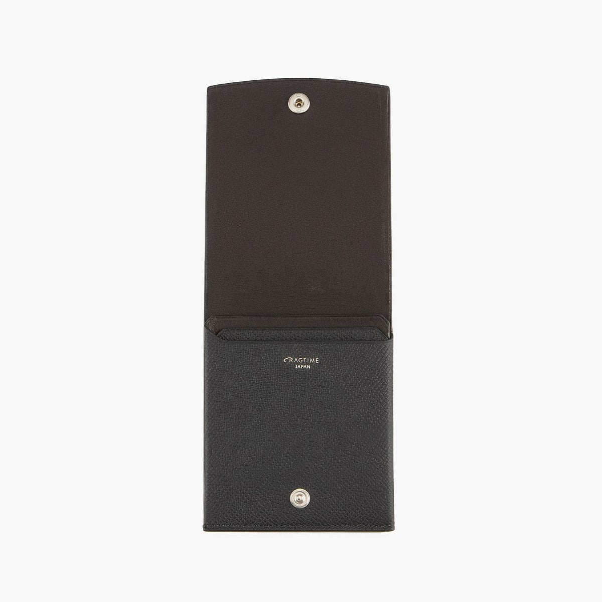 外装 & 内装カードポケット（ダービー）：Noir ／ 内装裏地（バラニール）：Black ／ 糸色（MeiSi）：Dark Gray