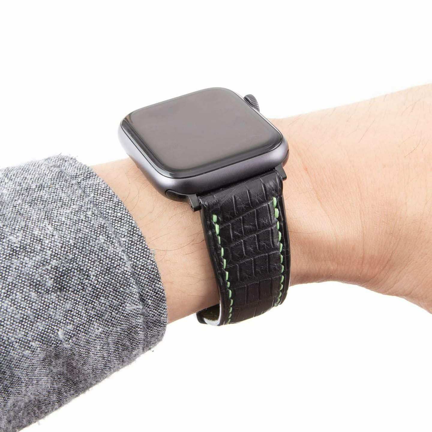 クロコダイル ポロサス & ノブレッサカーフ アップルウォッチバンド