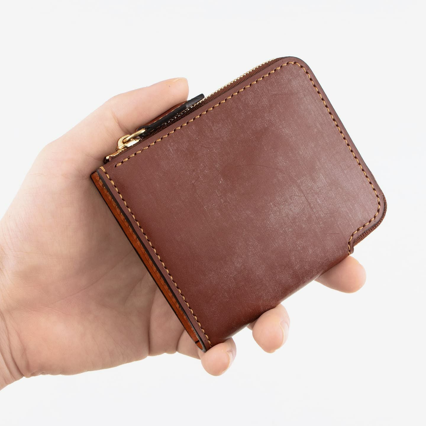 オーダー品　L字ファスナー　ミニ財布　ブライドルレザー ブライドル 最大42%☆5/11迄 スロウ 財布 SLOW bridle ミニ財布 L字