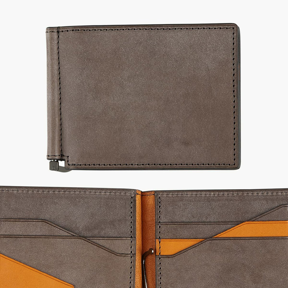 外装＆内装（ロロマ）：Grigio、金具：Black、糸色：Grigio