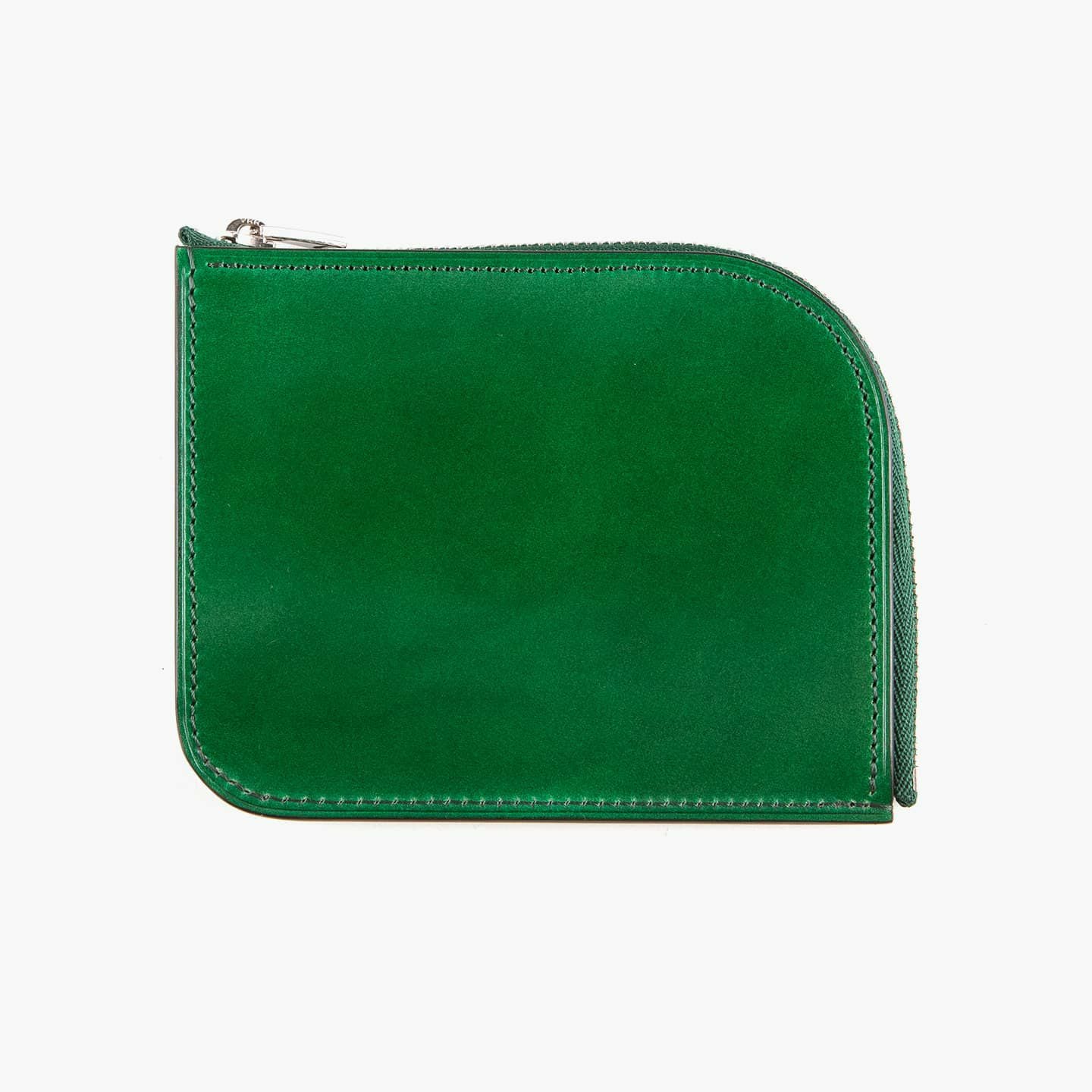 K氏様オーダー用 コードバン　グリーン　L字ファスナー財布 L字ファスナー財布・拘りの革小物 MLS（Mens Leather Store）