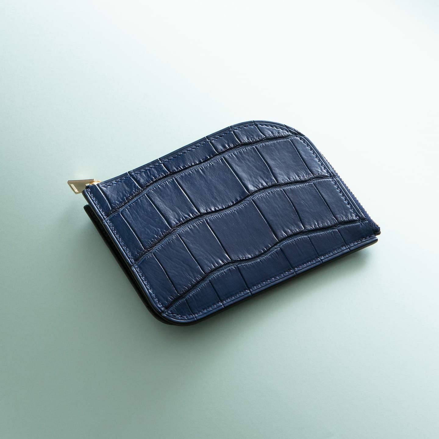 L字ファスナーウォレット(ブルー系) L字ファスナー財布・拘りの革小物 MLS（Mens Leather Store）