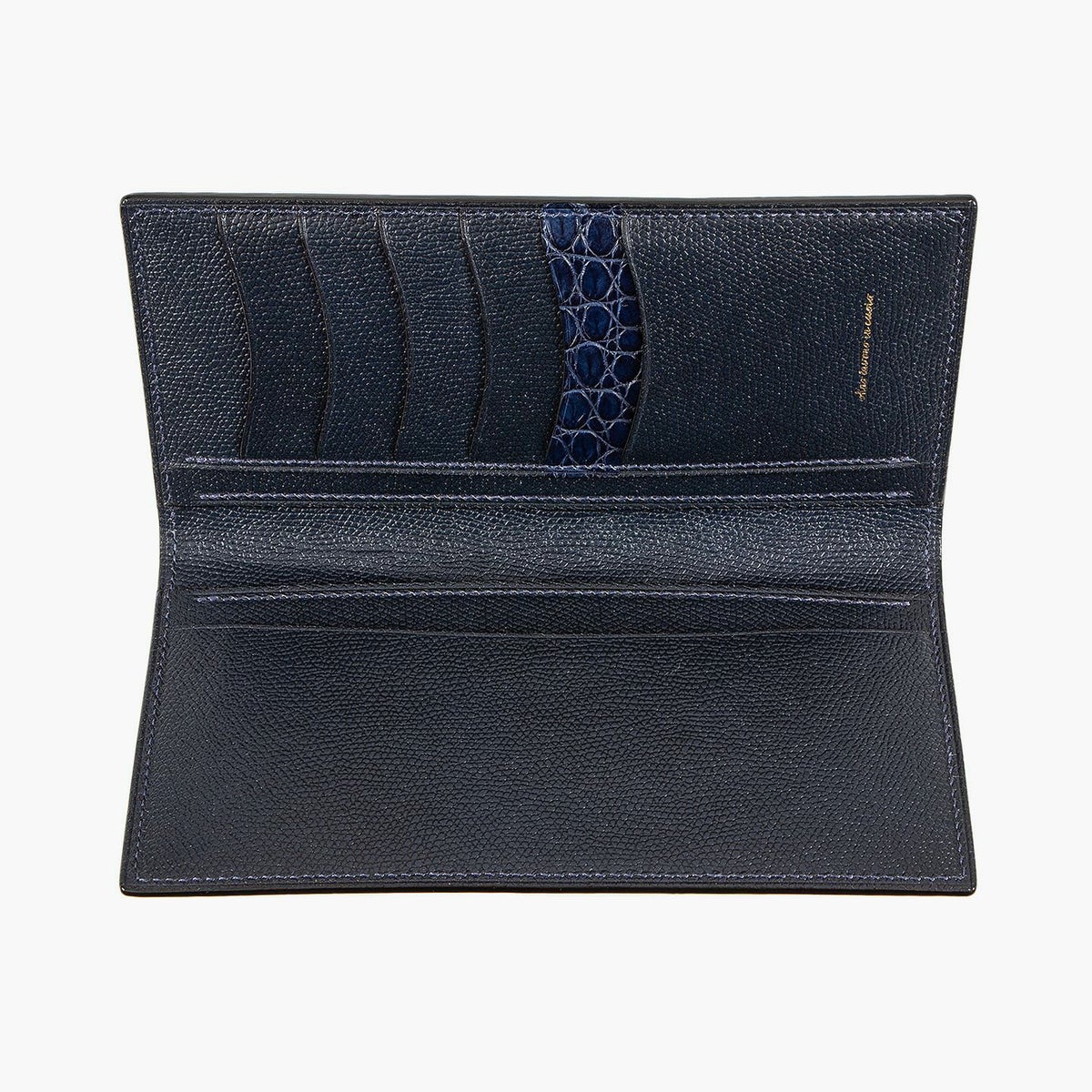 内装（ドーフィン）：Navy、ブランドロゴ箔押し：Gold