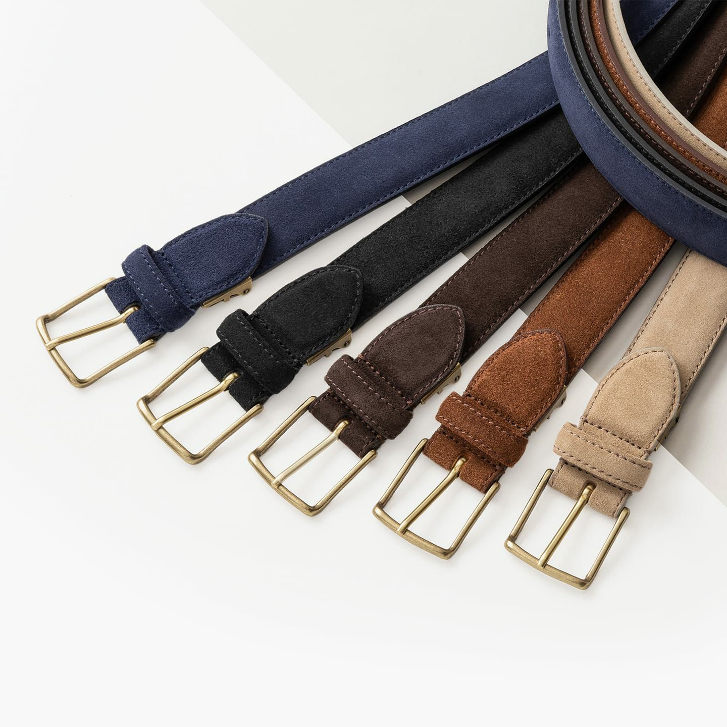 Scarosso / スカロッソ スエード メッシュベルト　イタリア製 茶 スエード×コットン メッシュベルト｜Saddler's（サドラーズ）｜TOKYOlife