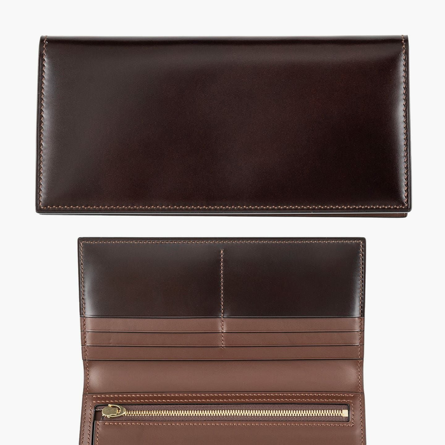【Crevaleathco】Aniline Cordovan スリム長財布 アニリン染めコードバン スリム長財布（小銭入れ付き） | 大人のバッグ