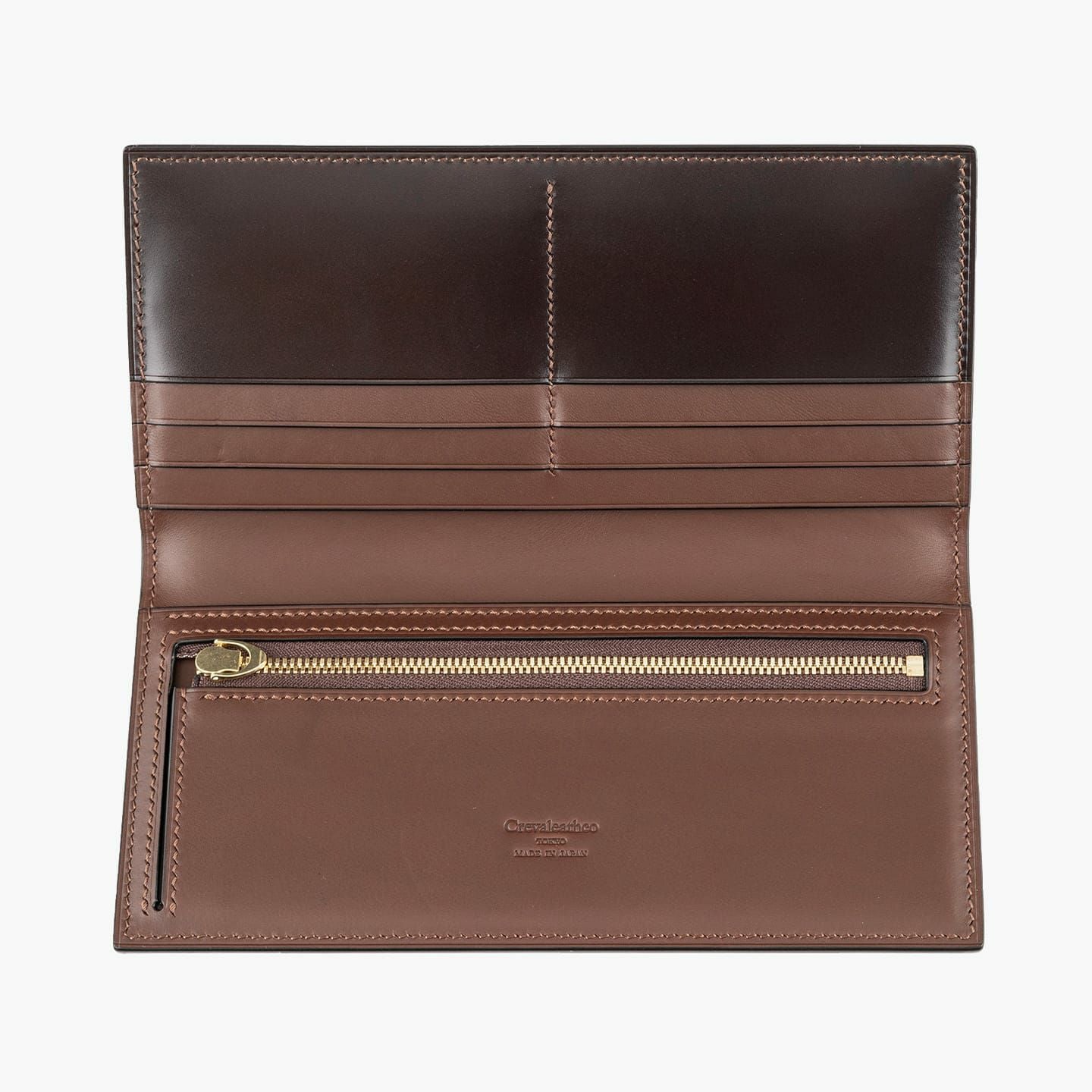 【Crevaleathco】Aniline Cordovan スリム長財布 アニリン染めコードバン スリム長財布（小銭入れ付き） | 大人のバッグ