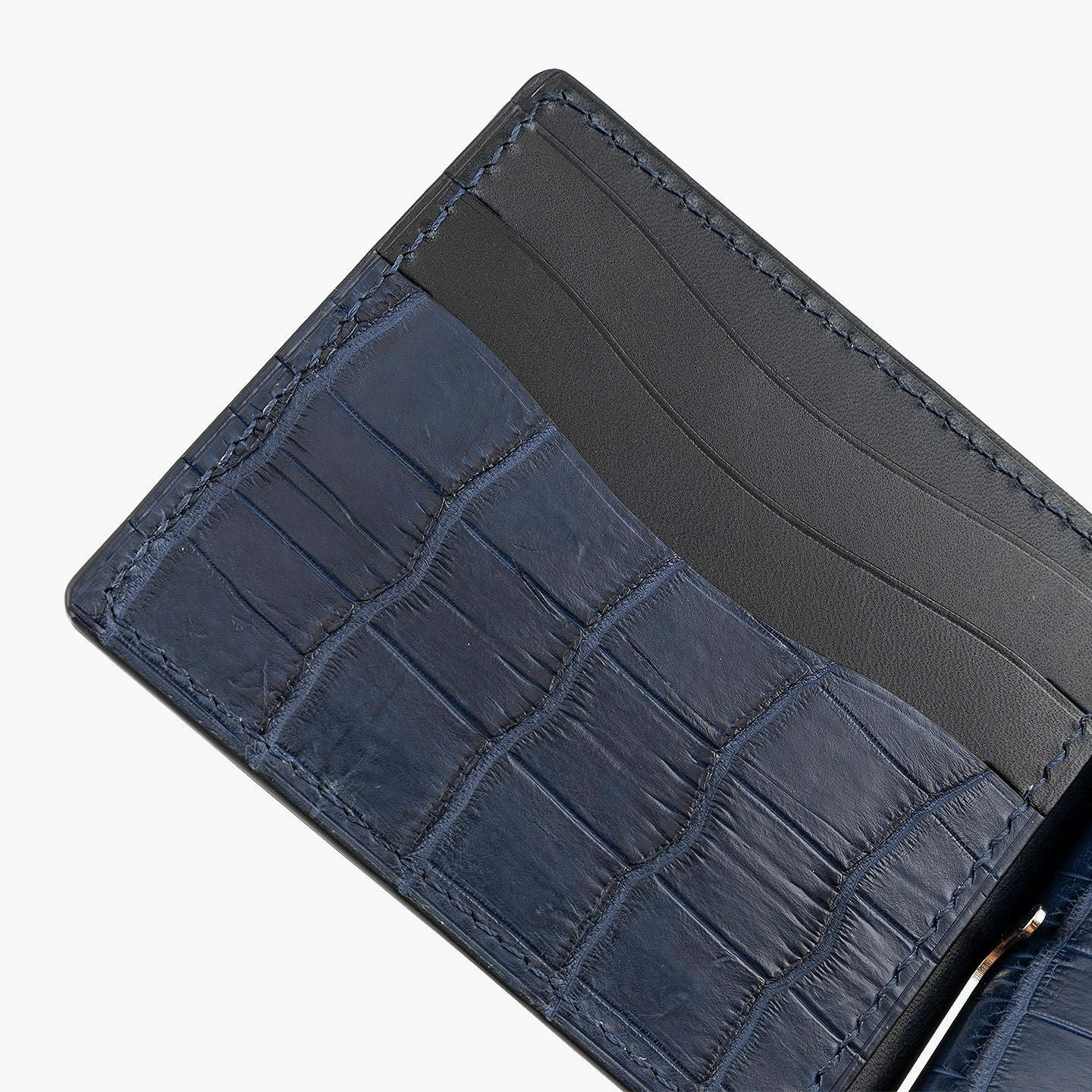 クロコダイル ポロサス × ブッテーロ マネークリップ | 大人のバッグ