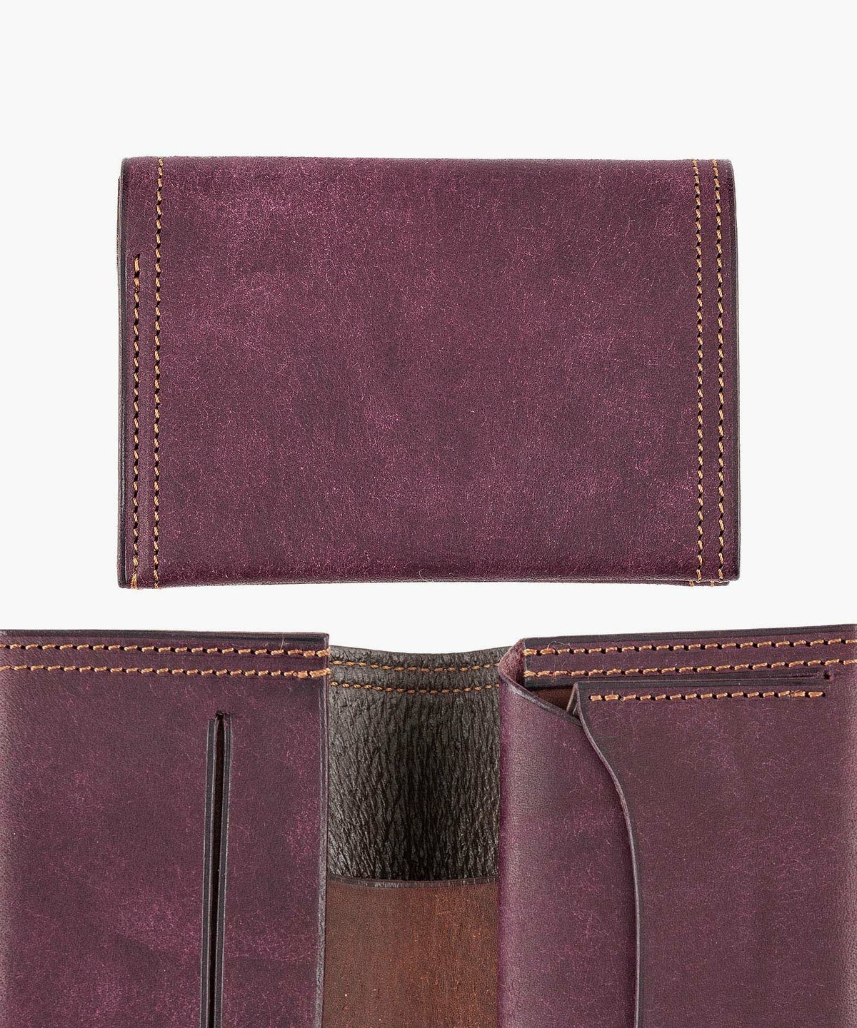 外装（プエブロ）：Prugna、内装装飾（プエブロ）：Tabacco、糸色：Brown