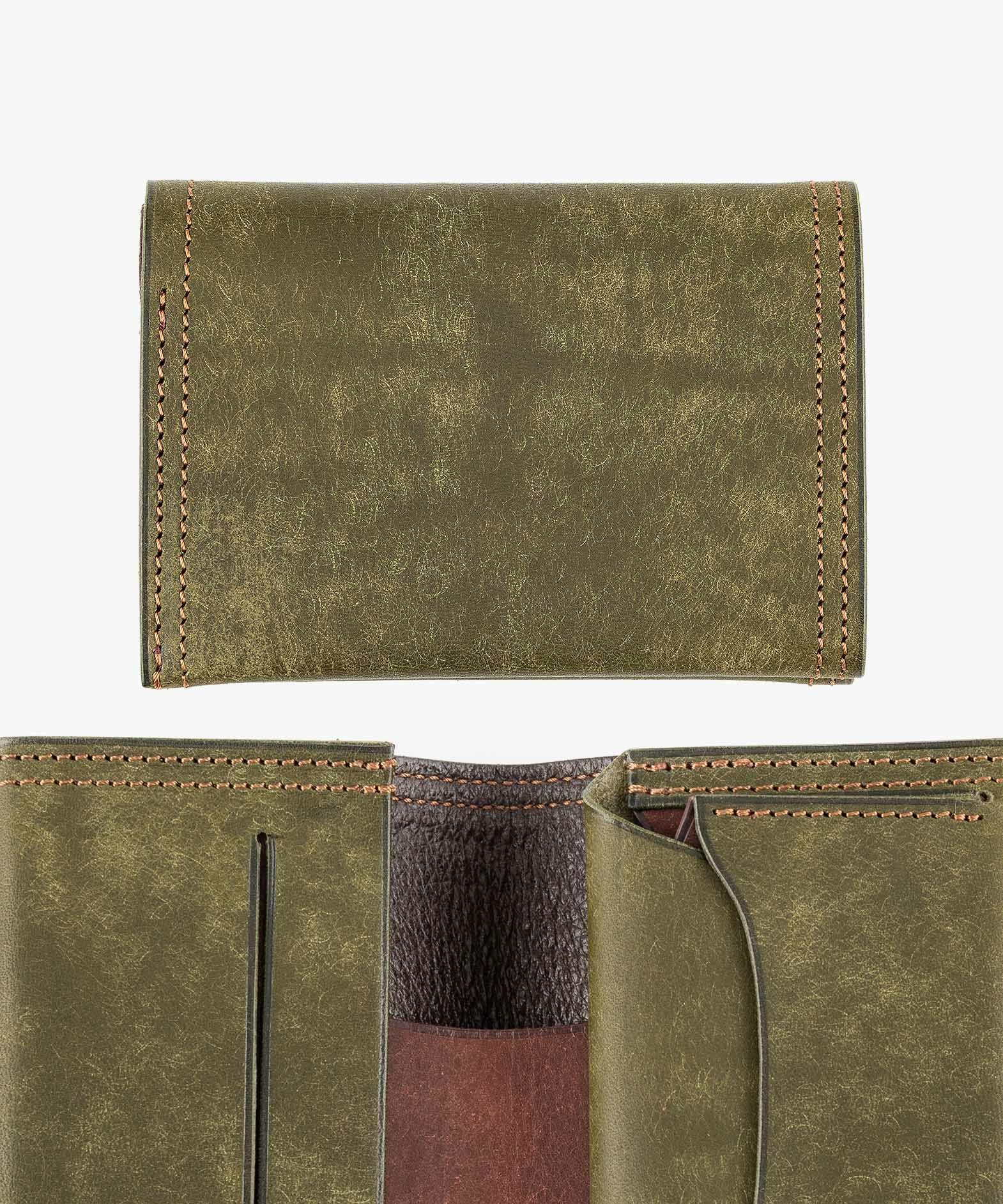 外装（プエブロ）：Oliva、内装装飾（プエブロ）：Tabacco、糸色：Brown