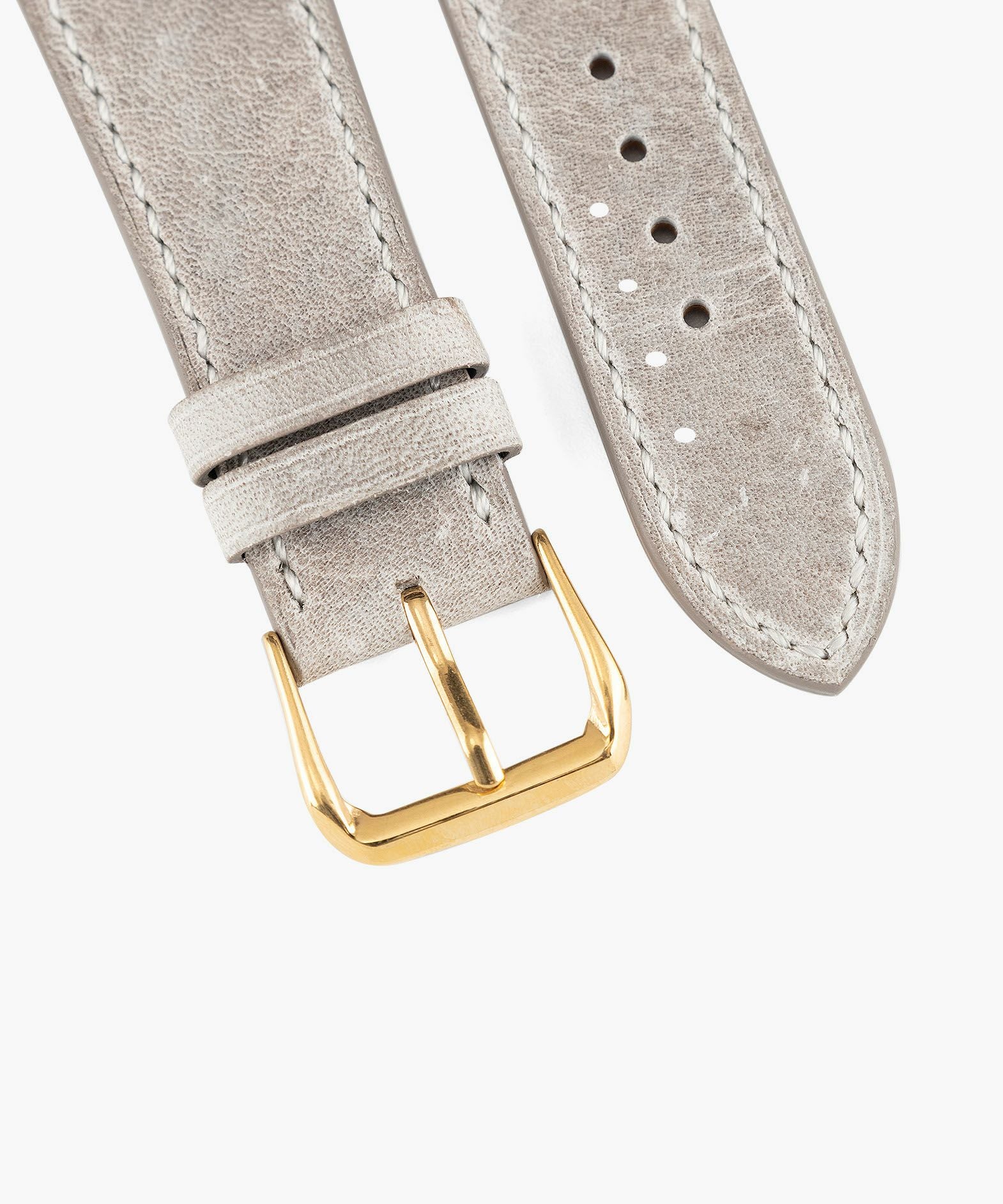 表面（クードゥー）：Ice Gray、裏面（ツェルマット）：Naturel、アダプター ＆ 尾錠：Gold