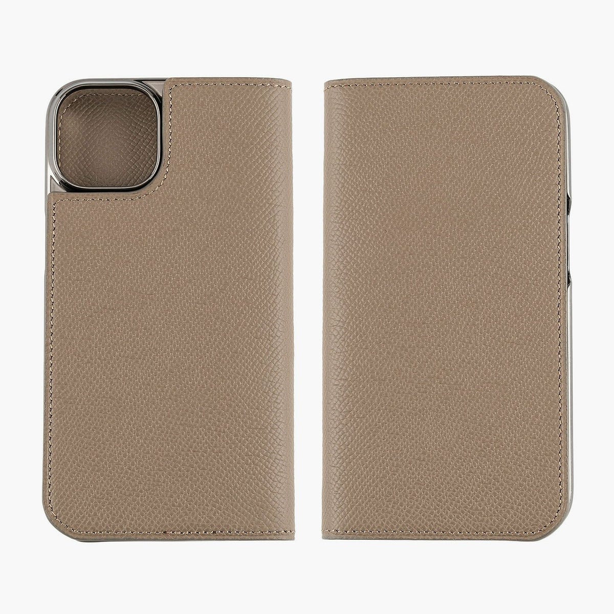 iPhone 15、Color：Etoupe、フラップ無