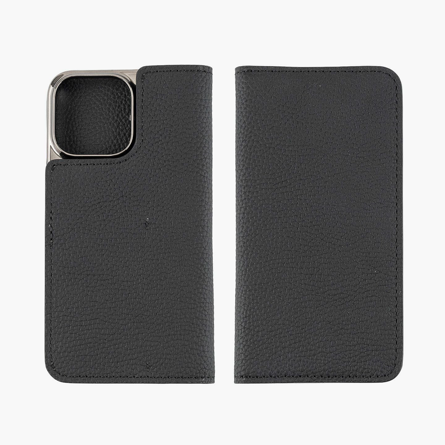iPhone15 Pro Max、Color（シュランケンカーフ）：Black、内装ポケット装飾：無（外装・内装と同じ）、フラップ（マグネット式）：無