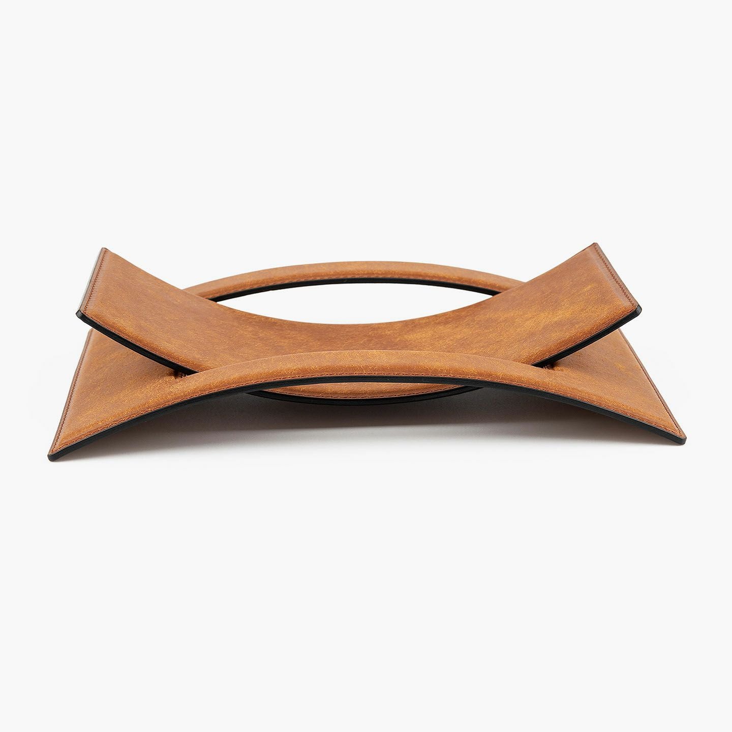 THE CONRAN SHOP ブラウン皮　バスケット　レザートレー TF BVS モールドレザートレー ダークブラウン (07101181)