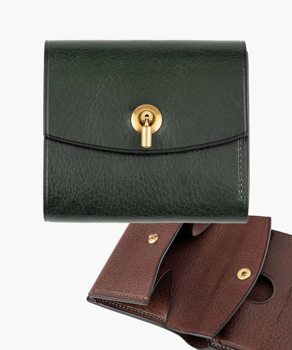 外装（リベルソ）：Green、内装（リベルソ）：Dark Brown、カードスロットタイプ：大容量1ポケット、利き手：左利き用、オコシ金具：Gold