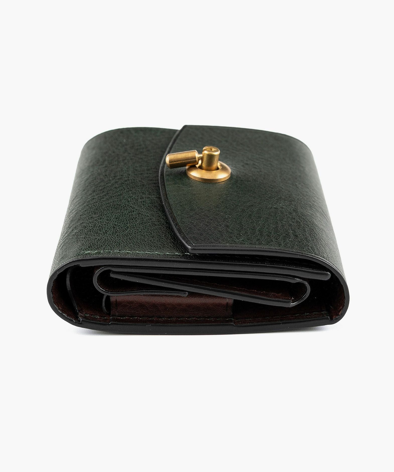 外装（リベルソ）：Green、内装（リベルソ）：Dark Brown、カードスロットタイプ：大容量1ポケット、利き手：左利き用、オコシ金具：Gold