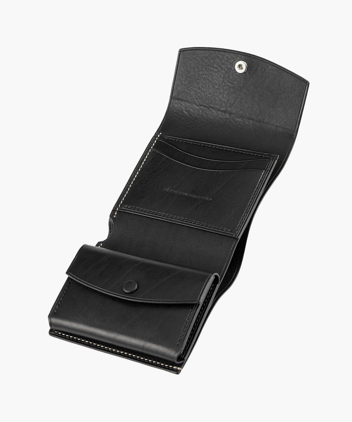 外装（リベルソ）：Gray、内装（リベルソ）：Black、カードスロットタイプ：スリム2ポケット、利き手：右利き用、くるみボタン＆ホック：Silver