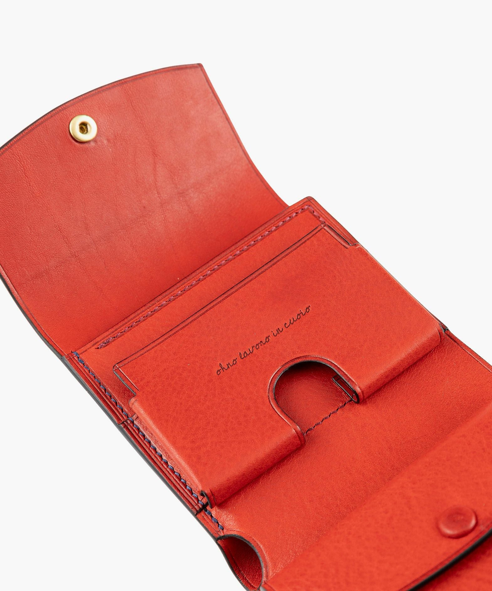 外装（リベルソ）：Blue、内装（リベルソ）：Red、カードスロットタイプ：大容量1ポケット、利き手：右利き用、くるみボタン＆ホック：Gold