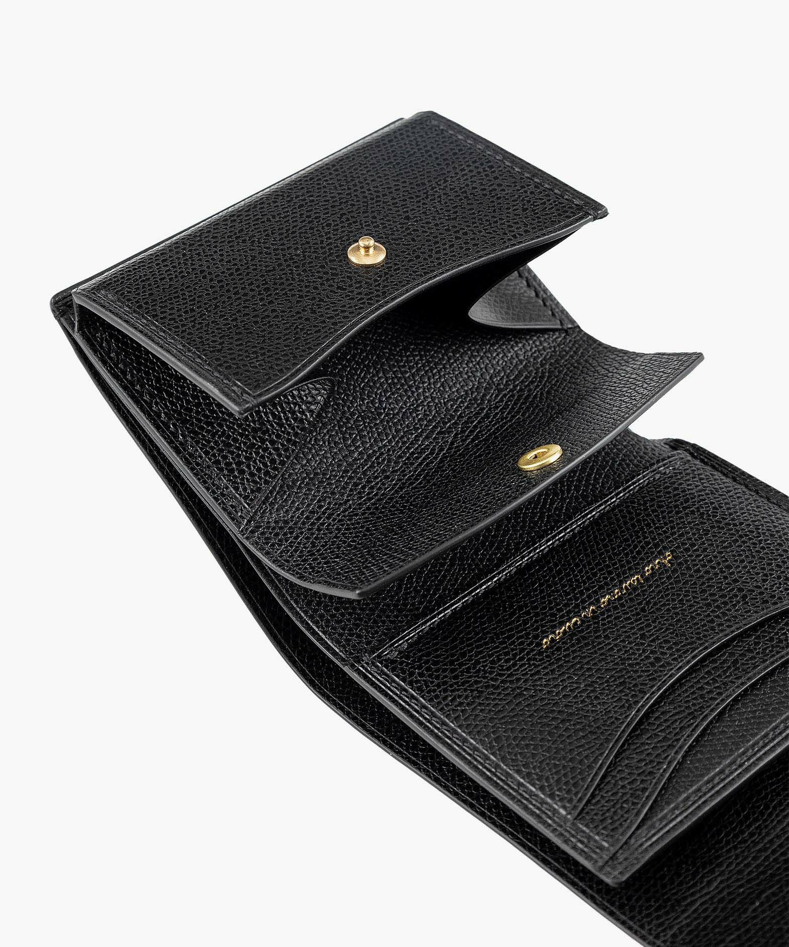 外装（ドーフィン）：Black、内装（ドーフィン）：Noir、カードスロットタイプ：スリム2ポケット、利き手：右利き用、オコシ金具：Gold