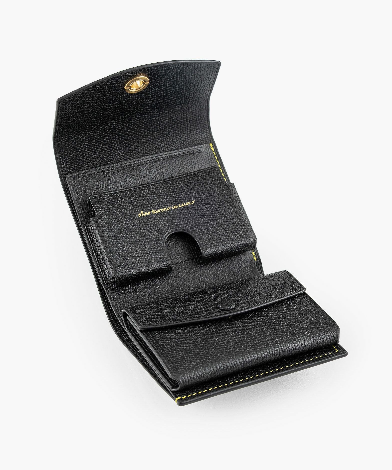 外装（ドーフィン）：Mustard、内装（ドーフィン）：Noir、カードスロットタイプ：大容量1ポケット、利き手：左利き用、オコシ金具：Gold