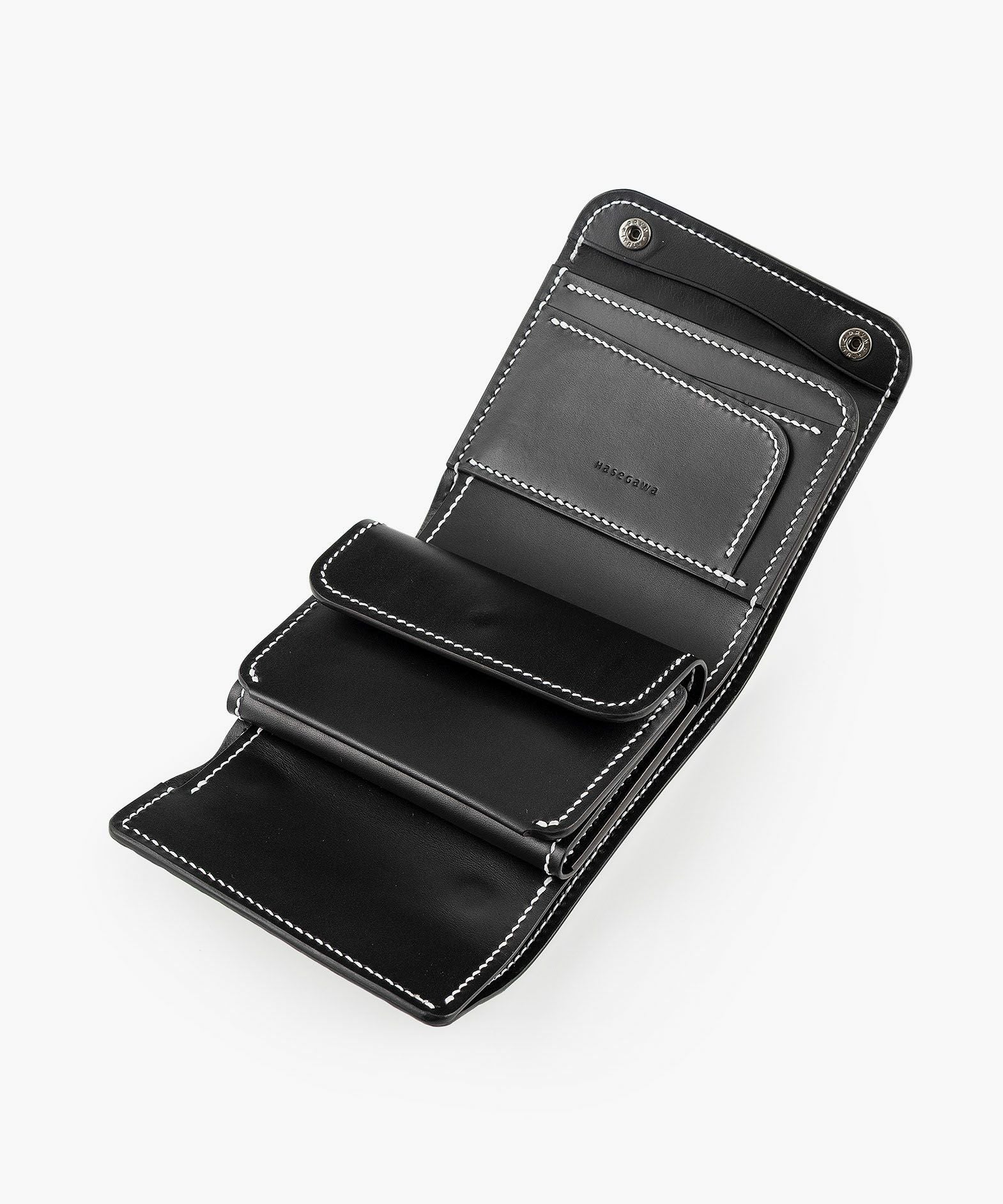 外装（ポロサス）：Himalayan、糸色：White、ホック：Black、内装裏張り（ブルガロ）：Black、内装（ブルガロ）：Black、内装装飾：無し