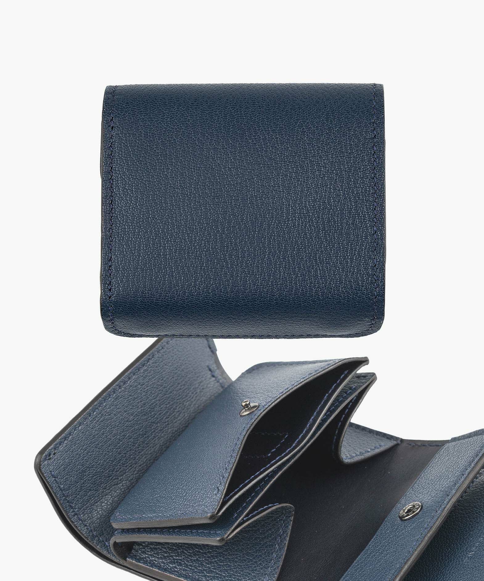 外装（シェーブル）：Navy、内装（シェーブル）：Navy、内装裏張り（ブルガロ）：Navy、糸色：Navy、ホック：Black