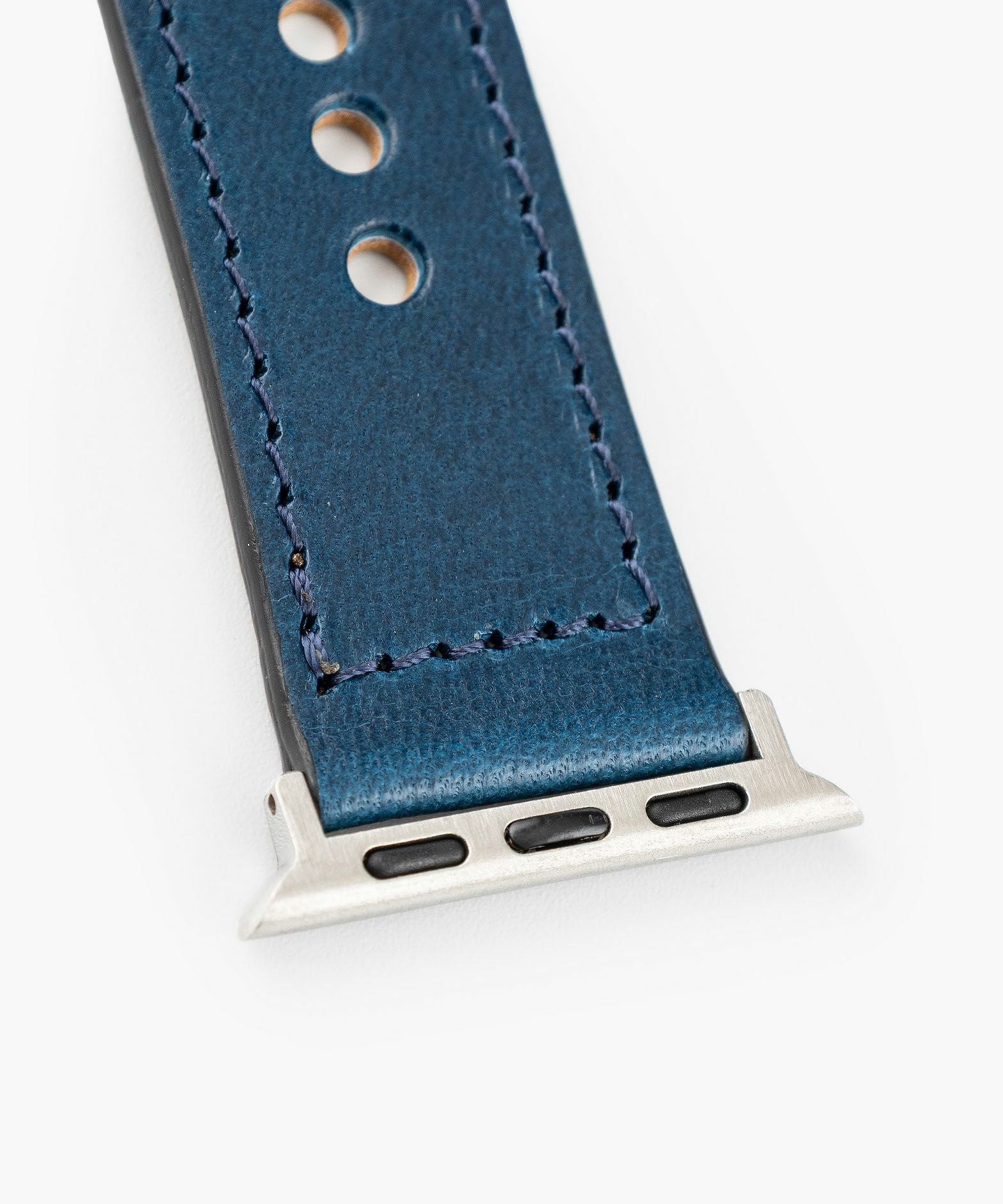 モデル＆手首サイズ：ストレート、カラー：Blue、アダプター ＆ 尾錠：Silver