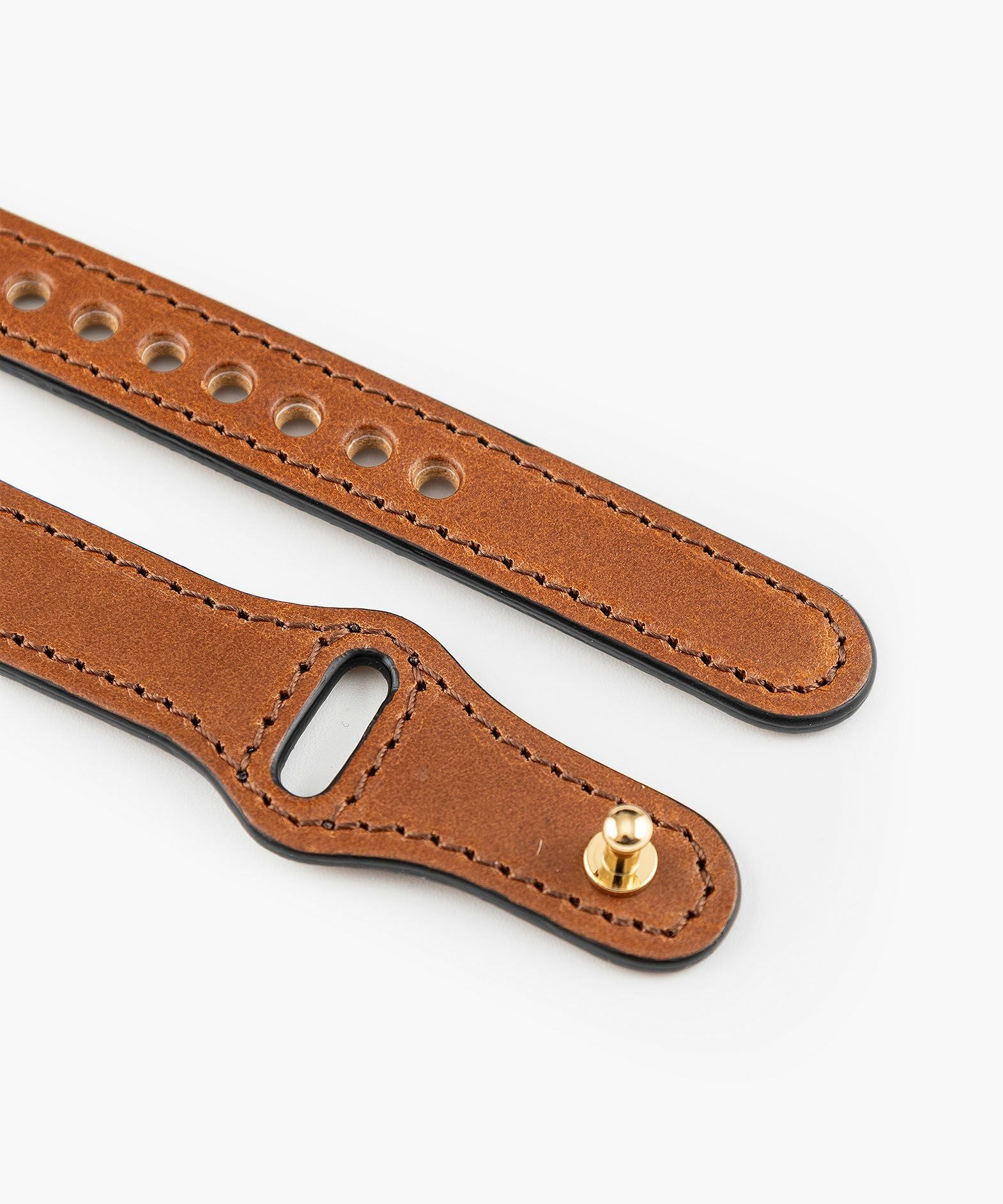 モデル＆手首サイズ：スリム、カラー：Camel、アダプター ＆ 尾錠：Gold