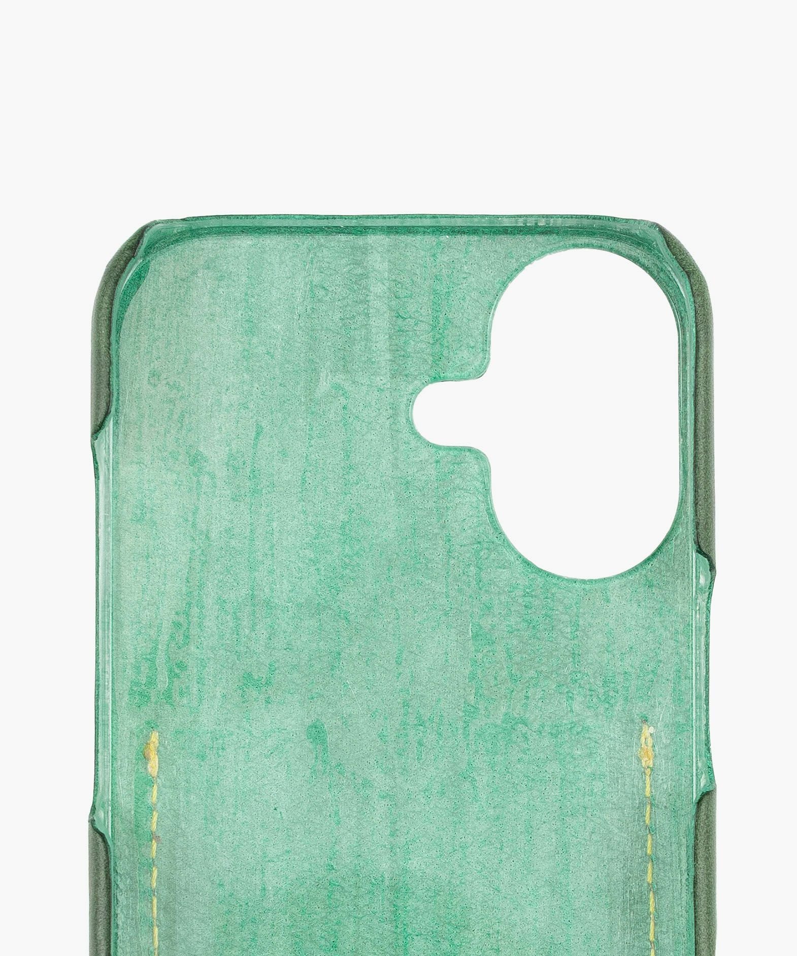 外装（ブッテーロ）：Green、カードスロット（ブッテーロ）：Yellow、糸色：カードスロットと同系色