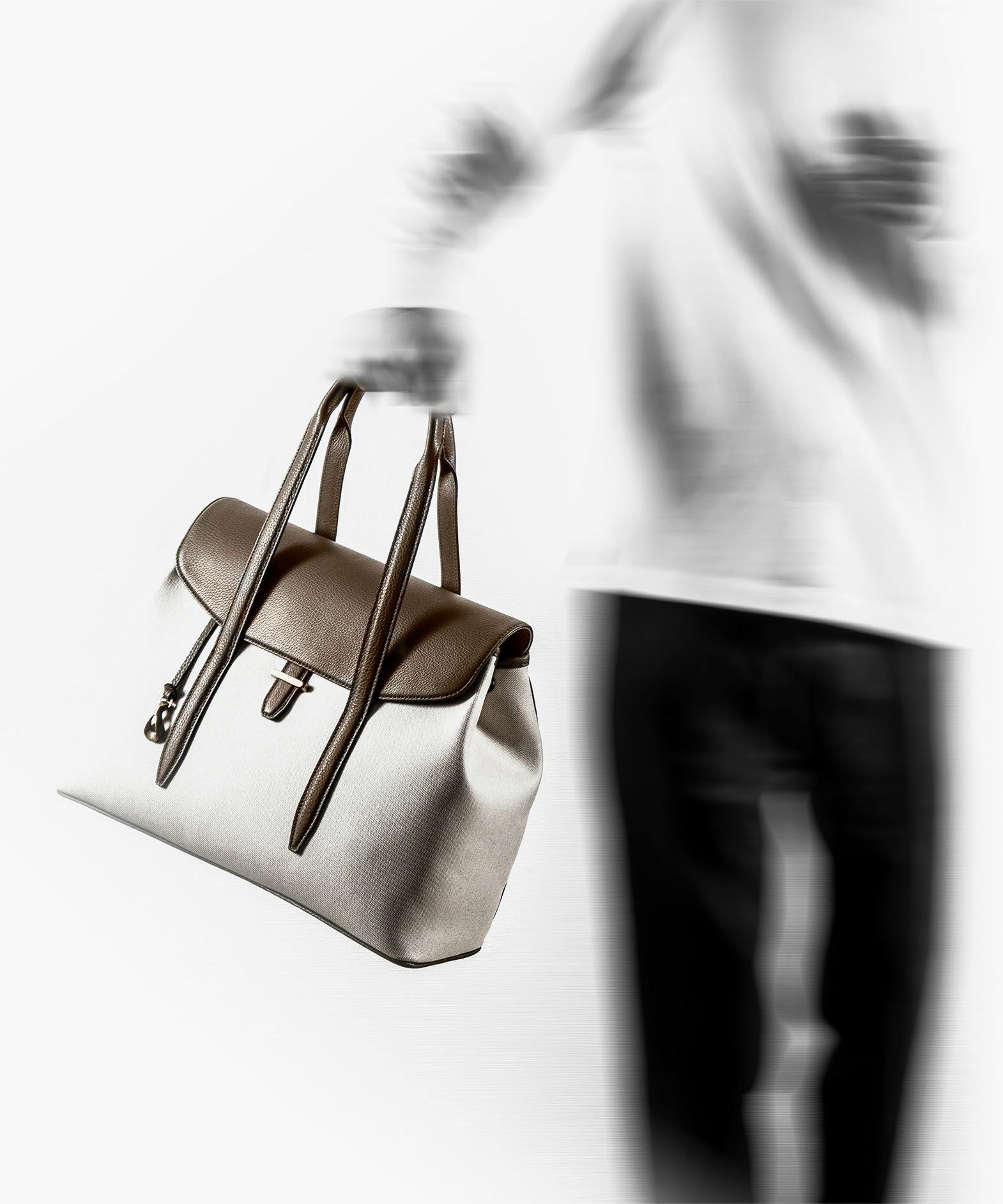 ETiAMエティアム レザー2WAY ビジネス ハンドバッグ ショルダー グレー ショルダーバッグ | ETiAM